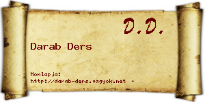 Darab Ders névjegykártya